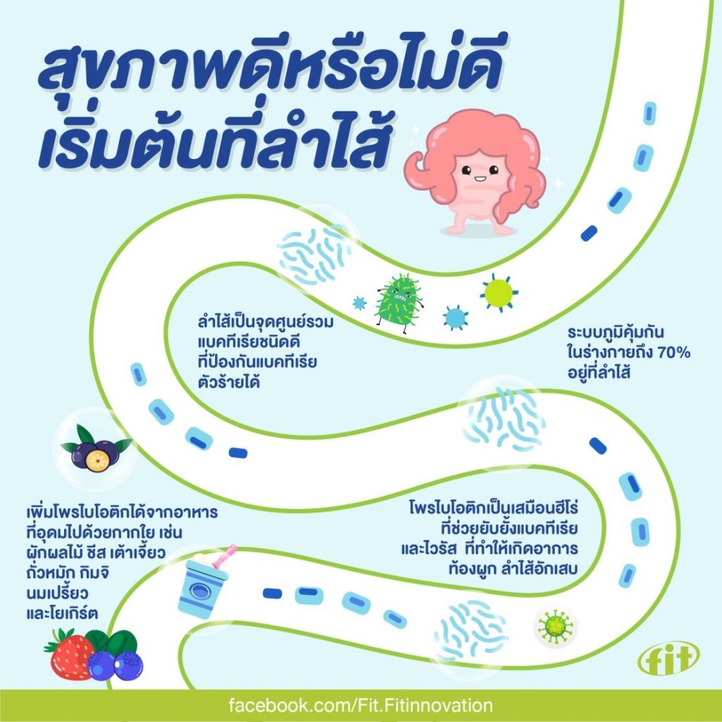 Read more about the article สุขภาพดีหรือไม่ดี เริ่มต้นที่ลำไส้