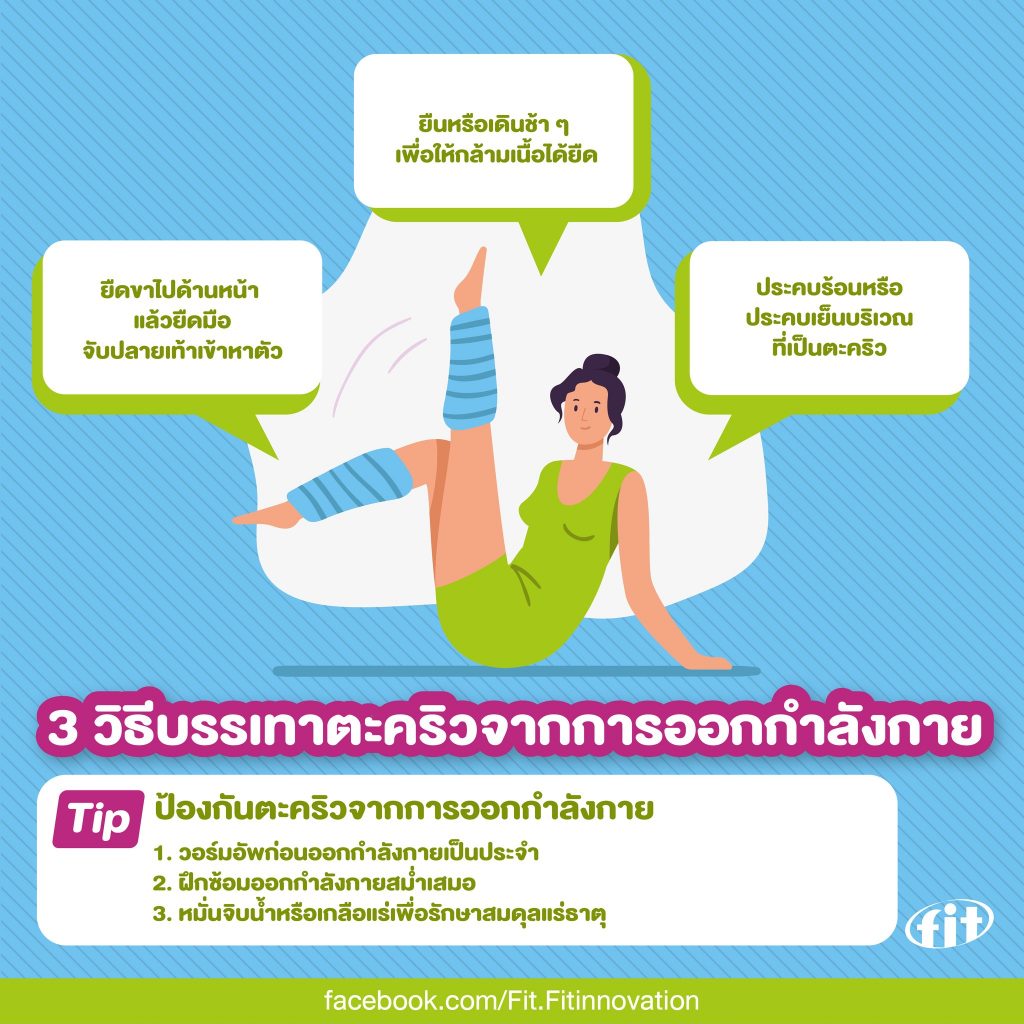 Read more about the article 3 วิธีบรรเทาตะคริวจากการออกกำลังกาย