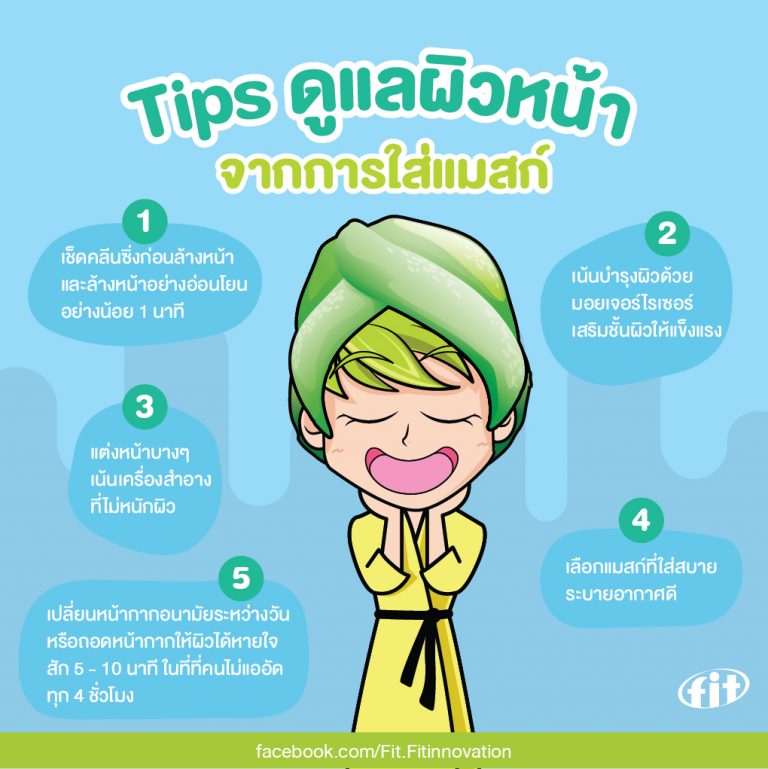 Read more about the article Tips ดูแลผิวหน้าจากการใส่แมสก์