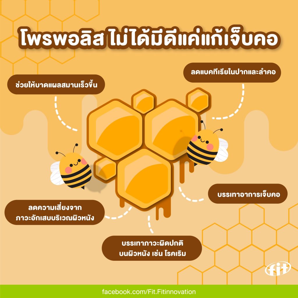 Read more about the article โพรพอลิส ไม่ได้มีดีแค่แก้เจ็บคอ