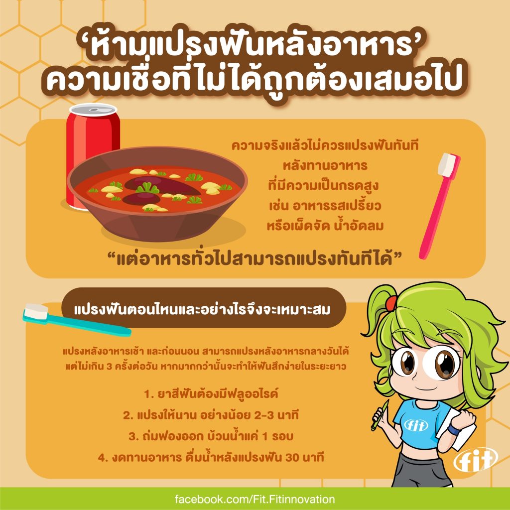 Read more about the article ห้ามแปรงฟันหลังอาหาร