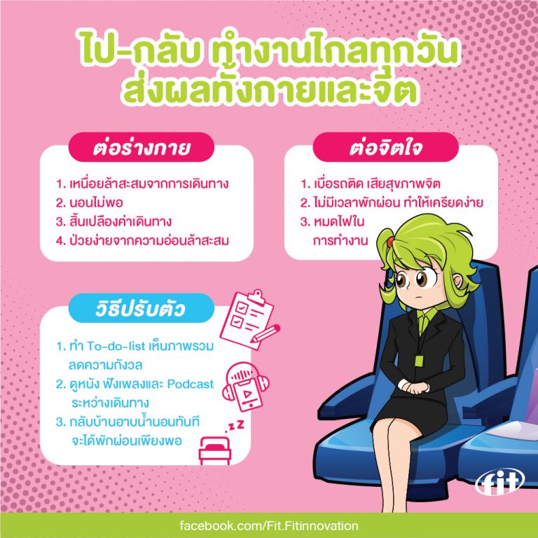 Read more about the article ไป-กลับ ทำงานไกลทุกวัน ส่งผลทั้งกายและจิต