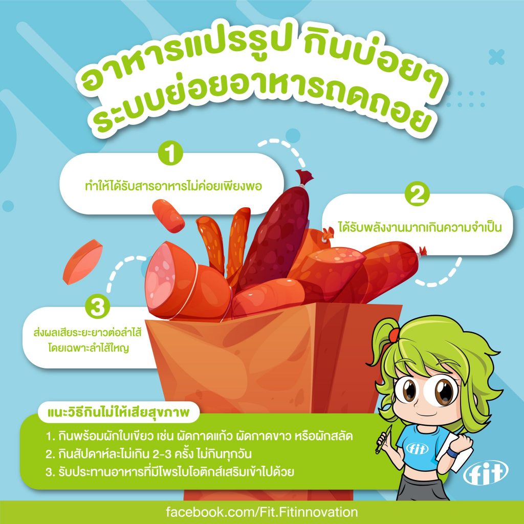 Read more about the article อาหารแปรรูป กินบ่อยๆ ระบบย่อยอาหารถดถอย