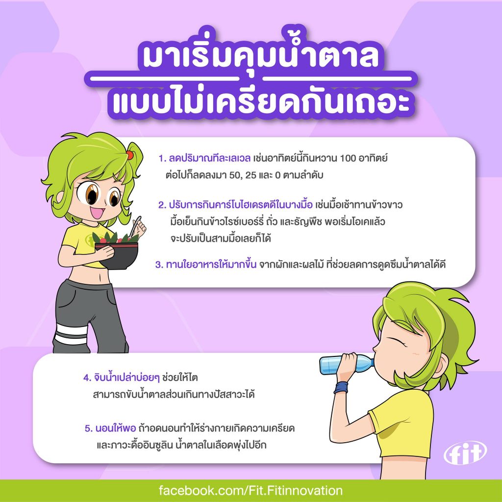 Read more about the article มาเริ่มคุมน้ำตาลแบบไม่เครียดกันเถอะ