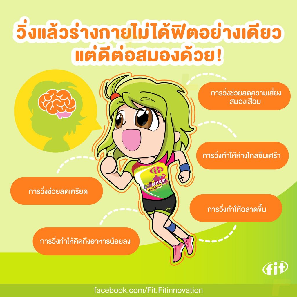 Read more about the article วิ่งแล้วร่างกายไม่ได้ฟิตอย่างเดียว แต่ดีต่อสมองด้วย!