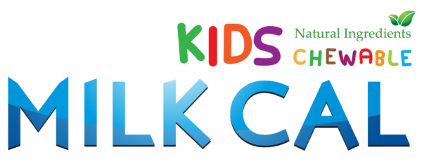 Logo for CMED Milk Cal, a natural chewable calcium supplement for kids sourced from milk for healthy bones. โลโก้ มิลค์แคล โดย CMED - แคลเซียมเม็ดเคี้ยวธรรมชาติสำหรับเด็ก สกัดจากนมเพื่อกระดูกที่แข็งแรง